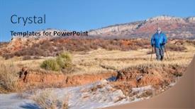  Presentation with horse riding - Audience pleasing presentation consisting of senior-make-is-hiking backdrop and a light blue colored foreground