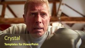  Presentation with boxing ring - Audience pleasing PPT layouts consisting of senior-male-boxer-in-gym backdrop and a tawny brown colored foreground