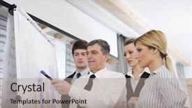  Presentation with board meeting - PPT layouts featuring senior male business man giving a presentation at a meeting at modern light office on a table board background and a light gray colored foreground