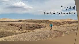  Presentation with cyclist - Presentation theme featuring senior-male-cyclist-is-riding background and a lemonade colored foreground