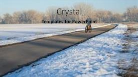  Presentation with winter river - Theme featuring senior-male-cyclist background and a light blue colored foreground