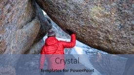  Presentation with spirit - Amazing presentation design having senior-male-hiker-and-granite backdrop and a ocean colored foreground