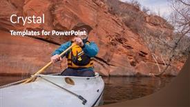  Presentation with pov - Theme enhanced with senior-male-is-paddling-expedition background and a tawny brown colored foreground