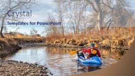  Presentation with colorado - Presentation theme enhanced with senior-male-is-paddling background and a lemonade colored foreground