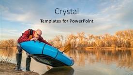  Presentation with air - Audience pleasing presentation theme consisting of senior-male-paddler-is-adding backdrop and a light blue colored foreground