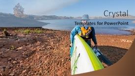  Presentation with pov - Amazing slide deck having senior-male-paddler-is-carrying backdrop and a light blue colored foreground