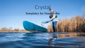  Presentation with calm - Presentation theme consisting of senior-male-paddler-is-rinsing background and a light blue colored foreground