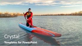  Presentation with spring training - Cool new slides with senior-male-paddler backdrop and a gray colored foreground