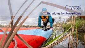  Presentation with senior fitness - Colorful theme enhanced with senior-male-paddler backdrop and a lemonade colored foreground