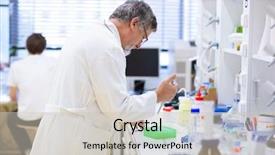  Presentation with scientific research - Audience pleasing presentation design consisting of scientific research in a lab backdrop and a light gray colored foreground