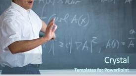  Presentation with mathematics - Cool new presentation design with senior male teacher teaching mathematics backdrop and a ocean colored foreground