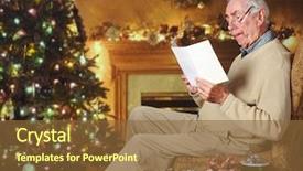  Presentation with acting - PPT theme consisting of senior man acting silly reading background and a  colored foreground