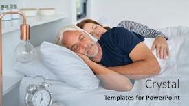  Presentation with married couple - Presentation theme with senior-man-and-mature-woman background and a lemonade colored foreground