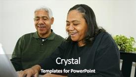  Presentation with man and woman - PPT theme with senior man and woman ready background and a  colored foreground