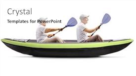  Presentation with kayak - Cool new presentation with senior-man-and-woman backdrop and a white colored foreground