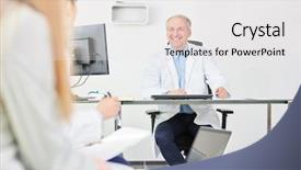  Presentation with physician - Colorful PPT theme enhanced with chiefs - senior man as executive chief backdrop and a white colored foreground