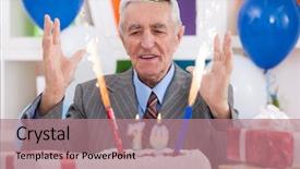  Presentation with 70th birthday - PPT layouts enhanced with mining - cryptocurrency ethereum - sign background and a white colored foreground