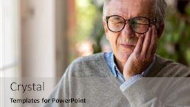  Presentation with honolulu senior - Amazing PPT theme having senior-man-experiencing-a-toothache backdrop and a light gray colored foreground