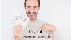  Presentation with lavendar bunch - Beautiful PPT layouts featuring senior man holding bunch backdrop and a lemonade colored foreground