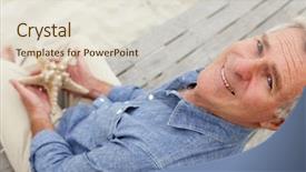  Presentation with starfish - Slides consisting of senior man holding starfish background and a lemonade colored foreground