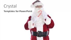  Presentation with cane - Slide set featuring senior-man-in-traditional-santa background and a white colored foreground