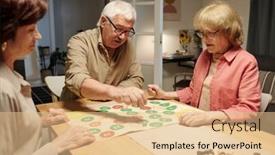  Presentation with green circles - Presentation enhanced with senior-man-moving-chip-throughout background and a lemonade colored foreground