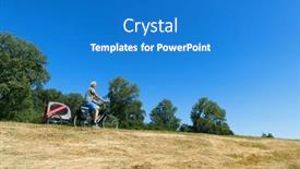  Presentation with dutch - Slide set with senior-man-on-bike background and a teal colored foreground