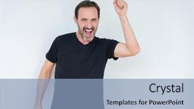  Presentation with dance and music - PPT theme consisting of senior man over isolated background background and a light blue colored foreground