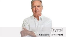  Presentation with senior study ukraine revolution - Slides consisting of senior man portrait background and a light gray colored foreground