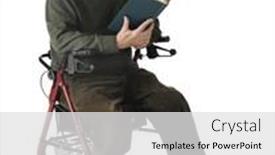  Presentation with walker - Theme with bartender preparing cocktail with bar equipment studio shoot background and a gray colored foreground