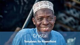  Presentation with high quality - Cool new slides with senior-man-sitting-on-coast backdrop and a teal colored foreground