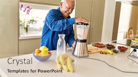  Presentation with confident - Slides featuring senior-man-smiling-confident-shaking background and a lemonade colored foreground