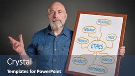  Presentation with mentor - Slide deck enhanced with senior-man-teacher-or-mentor background and a ocean colored foreground