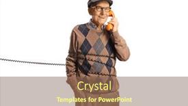  Presentation with cable - Theme consisting of senior-man-tied and a violet colored foreground