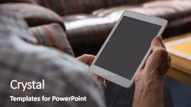  Presentation with nursing - Amazing slides having senior man using tablet backdrop and a dark gray colored foreground