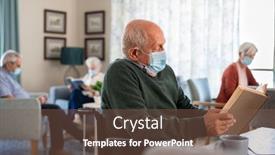  Presentation with surgical nursing - Cool new slides with senior-man-wearing-face-mask backdrop and a violet colored foreground