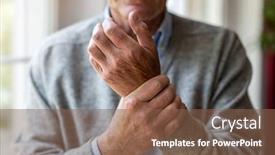  Presentation with arthritis - Amazing slide set having senior-man-with-arthritis-rubbing backdrop and a tawny brown colored foreground