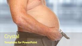  Presentation with obesity - Colorful presentation enhanced with lose up close up - senior man with big fat backdrop and a tawny brown colored foreground