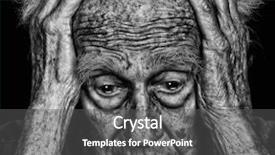  Presentation with deep - Presentation design featuring 90 s - image of senior man background and a dark gray colored foreground