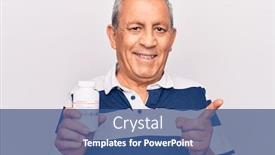  Presentation with hair - Theme having senior-man-with-grey-hair background and a ocean colored foreground