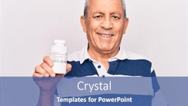  Presentation with hair - Audience pleasing slide deck consisting of senior-man-with-grey-hair backdrop and a ocean colored foreground