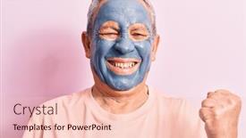  Presentation with hair - Amazing PPT layouts having senior-man-with-grey-hair backdrop and a lemonade colored foreground