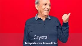  Presentation with polo - Cool new presentation theme with senior-man-with-grey-hair backdrop and a ocean colored foreground