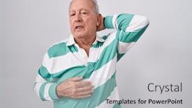  Presentation with injury - Theme featuring senior-man-with-grey-hair background and a light gray colored foreground
