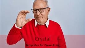  Presentation with hair - Presentation enhanced with senior-man-with-grey-hair background and a  colored foreground