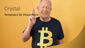  Presentation with hope - Slide set enhanced with senior-man-with-grey-hair background and a yellow colored foreground