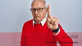  Presentation with hair - PPT layouts with senior-man-with-grey-hair background and a  colored foreground