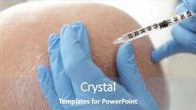  Presentation with hair loss - PPT layouts consisting of senior man with hair loss background and a teal colored foreground