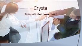  Presentation with risk management top view - Cool new presentation with senior manager and the employee backdrop and a lemonade colored foreground