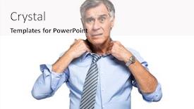  Presentation with climate - Presentation design enhanced with senior-manager-suffering-hot-climate background and a white colored foreground